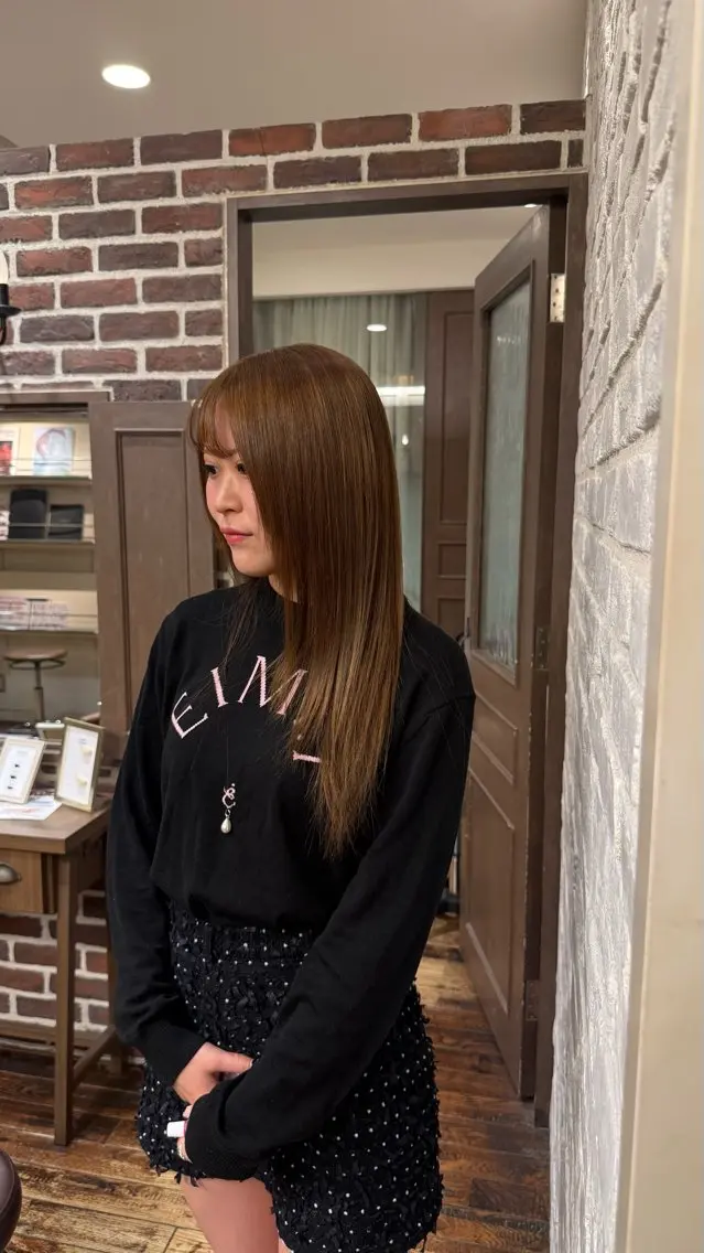 🩷メンテナンスにオススメ🩷「韓国風艶ワンカラー+前髪.顔周りカット無料+うる艶トリートメント」の写真
