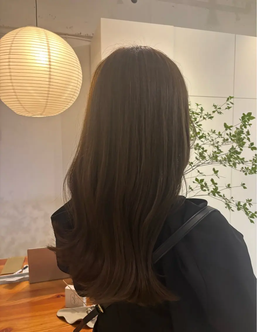 セミロング カラー ブリーチ 透明感カラー ブリーチなしカラー 透明感カラー /Kanon️🫧のヘアスタイル