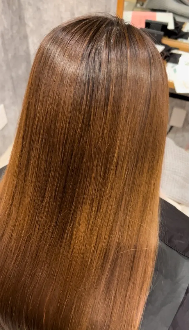 ロング カラー 髪質改善 似合わせ 顔周りYUUGAのヘアスタイル