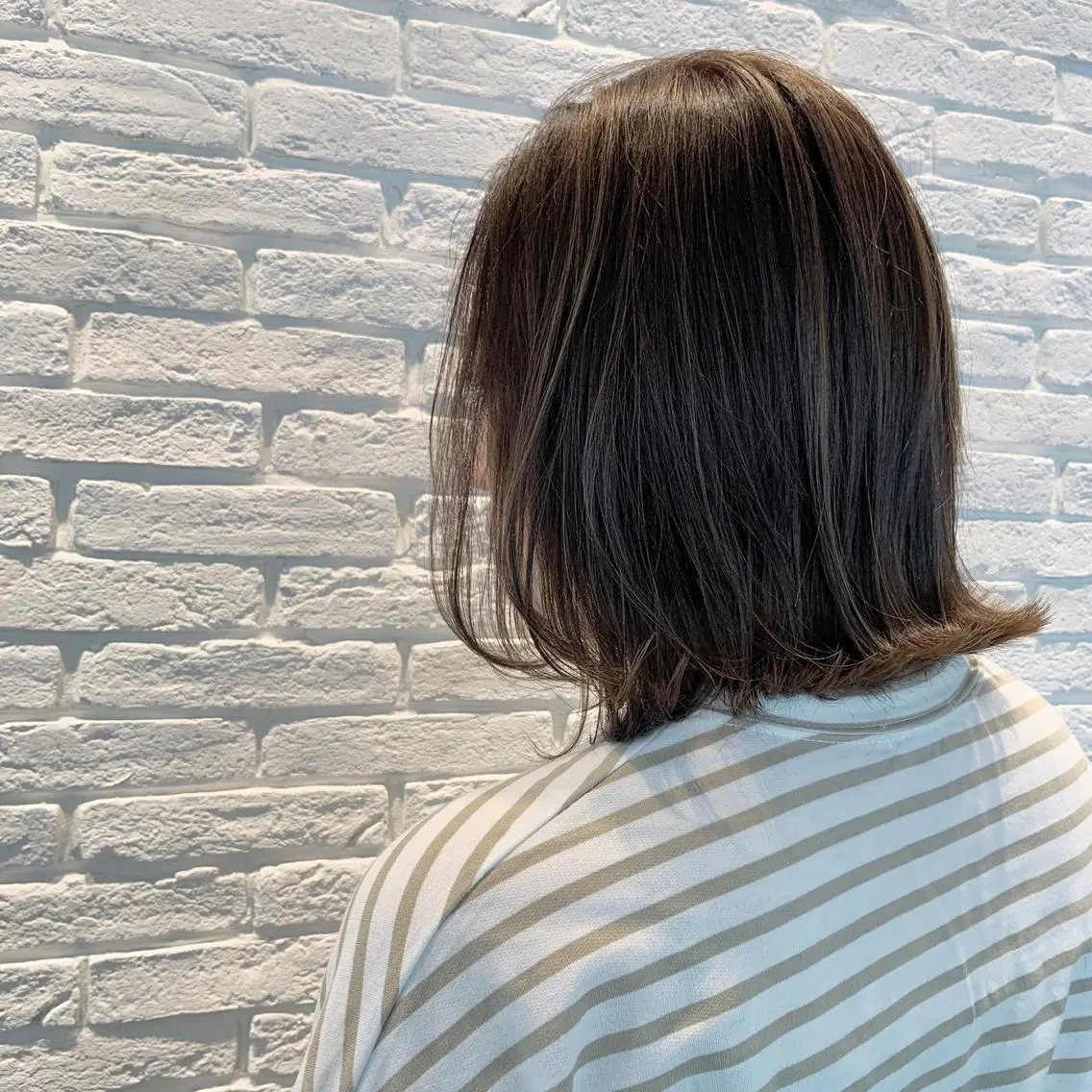 ミディアム ハイライト 松村 総のヘアスタイル