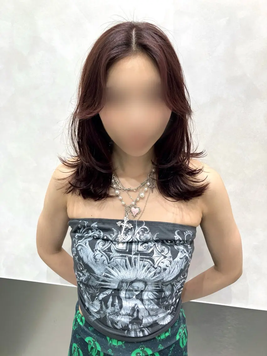 ロング カラー カット ヘアカラー トリートメント 💖ブリーチなし透明 感💖ASAHIのヘアスタイル