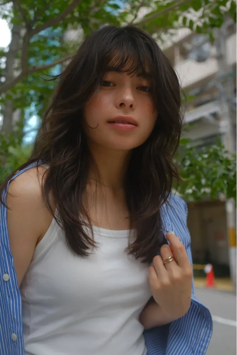 セミロング カラー カット ヘアカラー Kanno Kokiのヘアスタイル