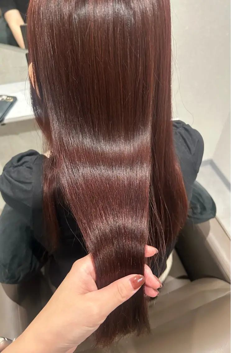 セミロング 髪質改善 縮毛矯正 ヘアカラー 🎀赤み消し カラーyui🎀のヘアスタイル