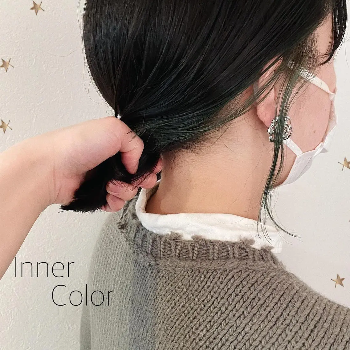 ミディアム カラー カット ヘアカラー 市川 千夏のヘアスタイル