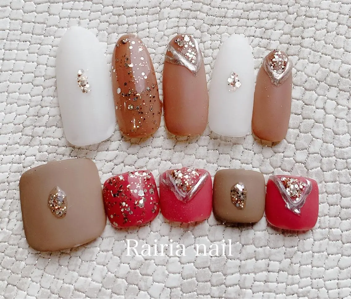 ミディアム ネイル ニュアンスネイル Rairia nail本八幡店のネイルデザイン