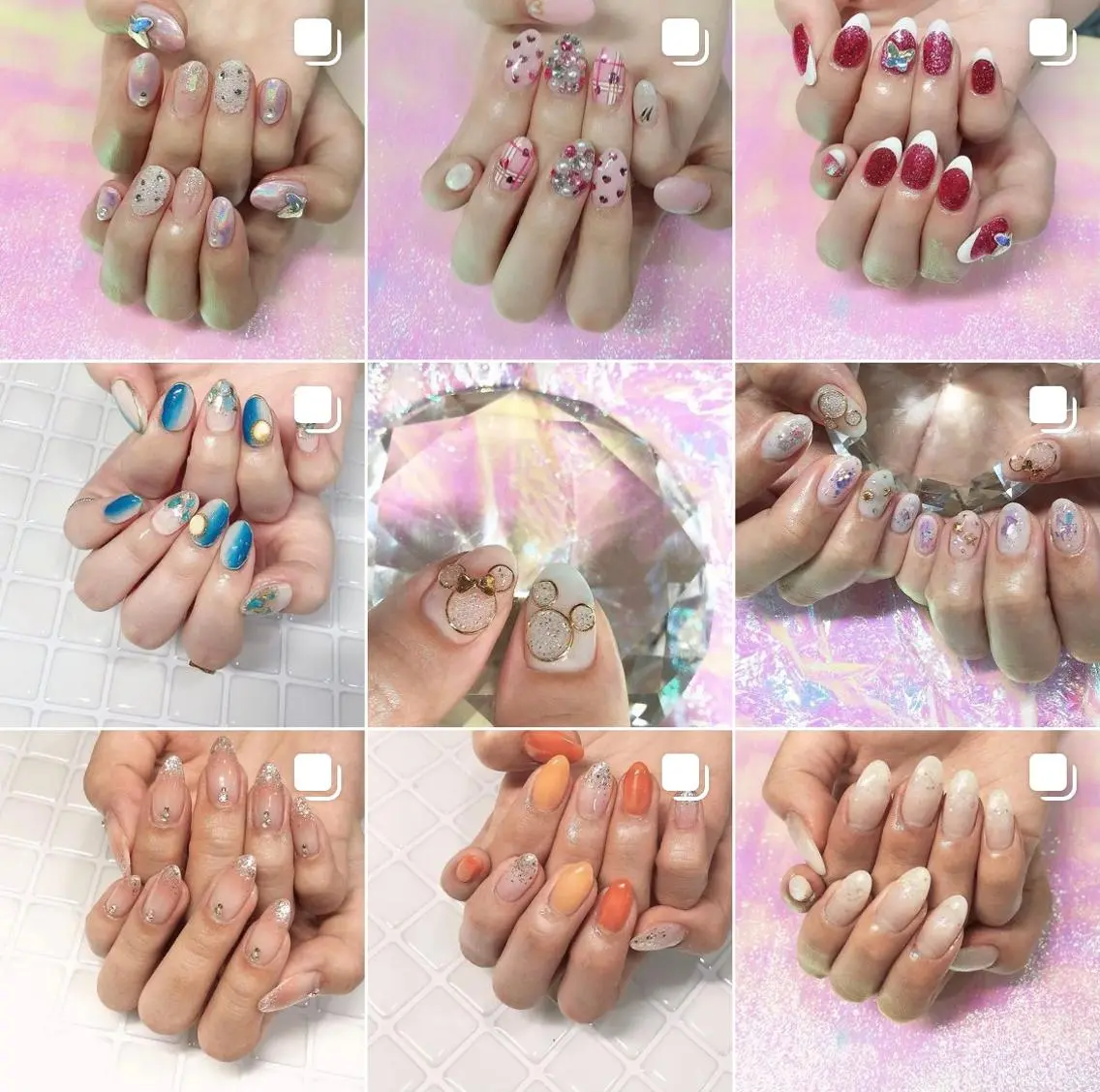 ネイル 渋谷／チップ長さ出し 👑アプレgel-xのネイルデザイン