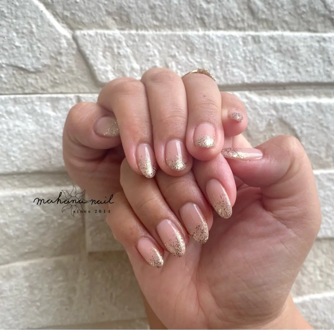 ネイル ラメ(グリッター) ワンカラーネイル mahana nailのネイルデザイン
