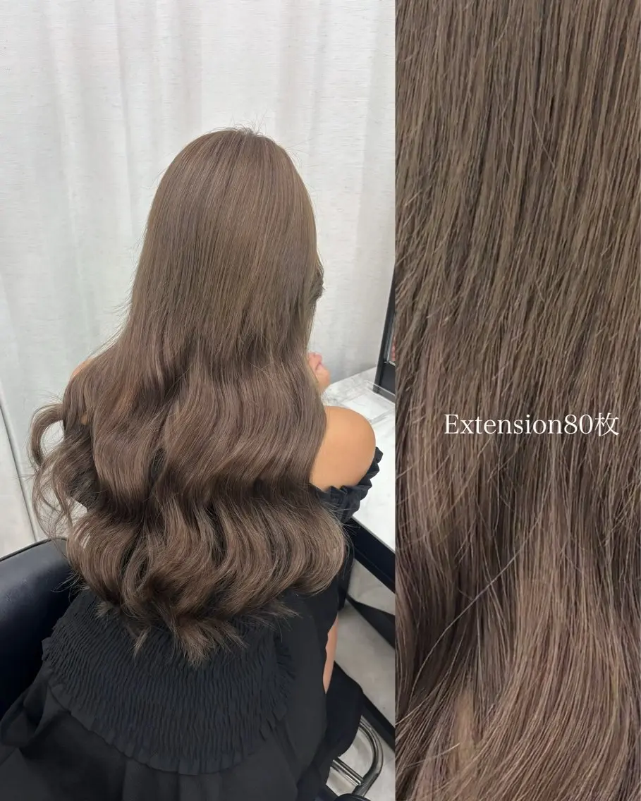 ロング カラー ヘアカラー エクステ エクステ/ハイトーン /モデル募集中🖤のヘアスタイル
