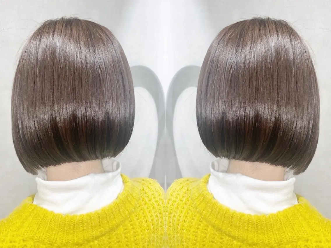 ミディアム カット ヘアカラー トリートメント ＳＨＩ ＺＵのヘアスタイル