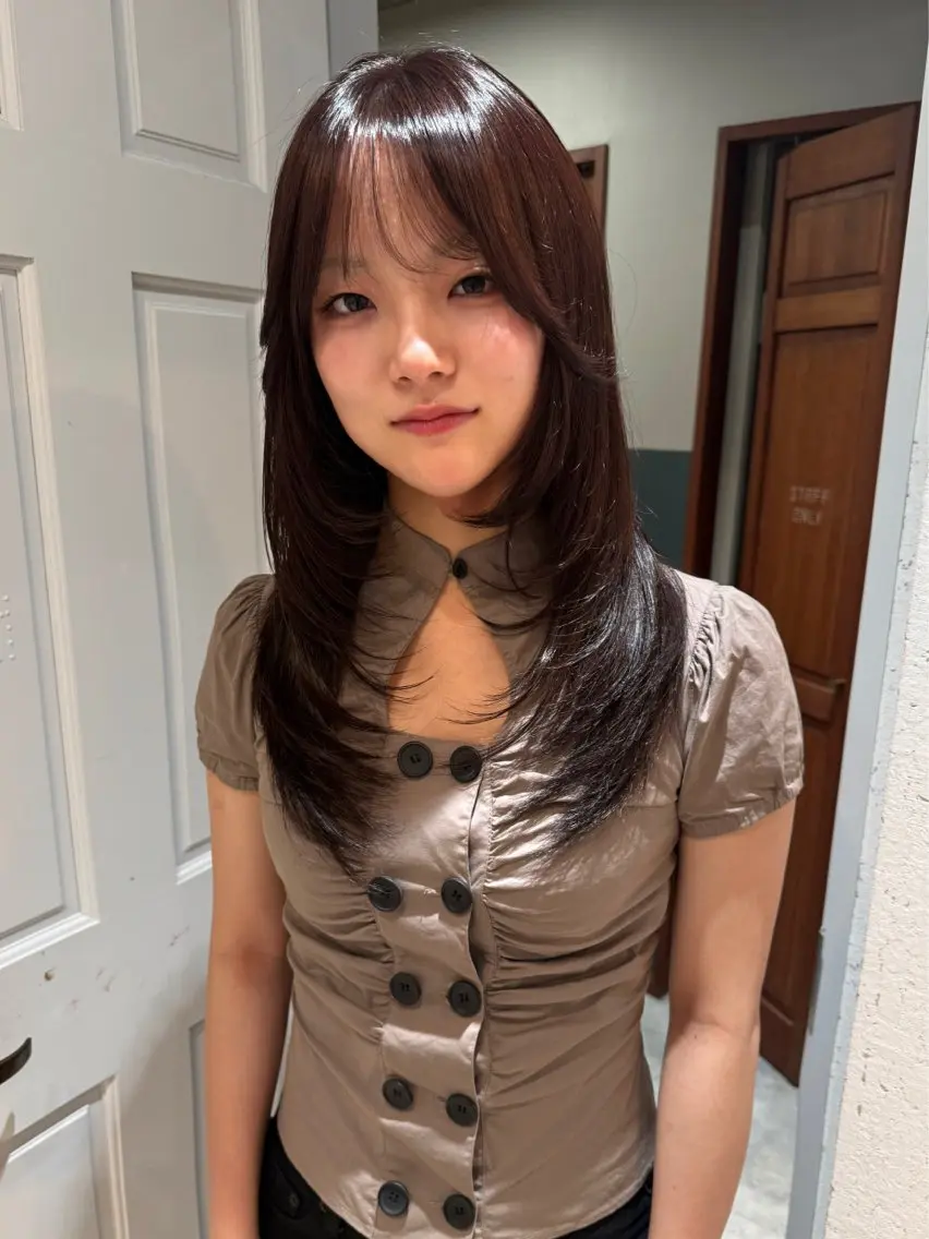 ロング カラー ブリーチ ブリーチなしカラー カット ヘアカラー トリートメント mai / linoah˚✧のヘアスタイル