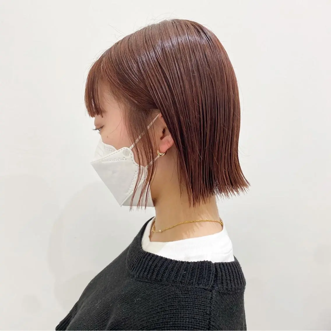 ショート ワンレンボブ ショートボブ ボブ 髪質改善 ショートヘア 🌿レイヤー/ブリー チ/🌿JINのヘアスタイル