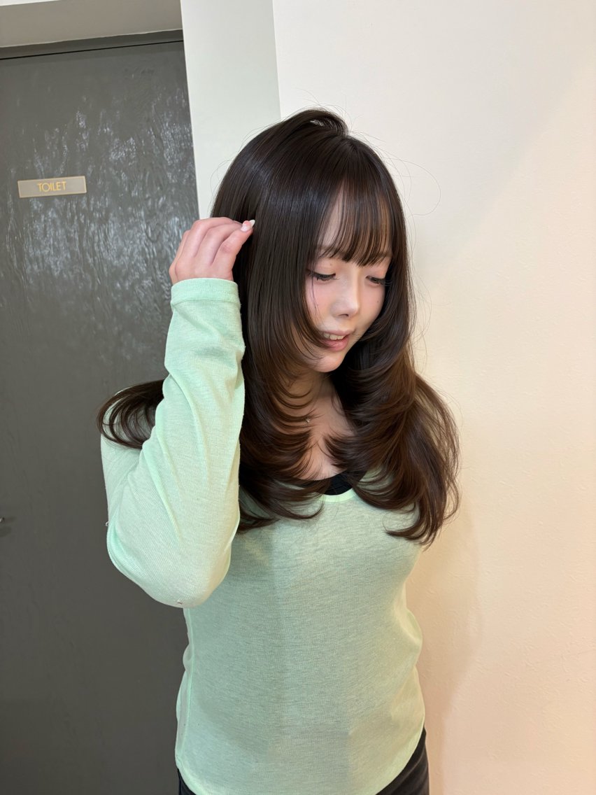 ロング カラー 透明感カラー ハイレイヤー レイヤーカット 透明感カラー/ レイヤー絆のヘアスタイル