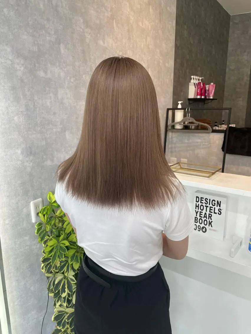 【ブリーチなしで明るく】Wカラー＋Aujua 3stepトリートメントの写真