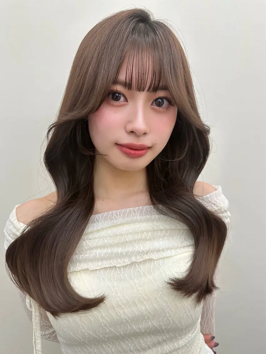 カット+ワンカラー+1stepトリートメント🫧🤍【超音波アイロン付き！】の写真