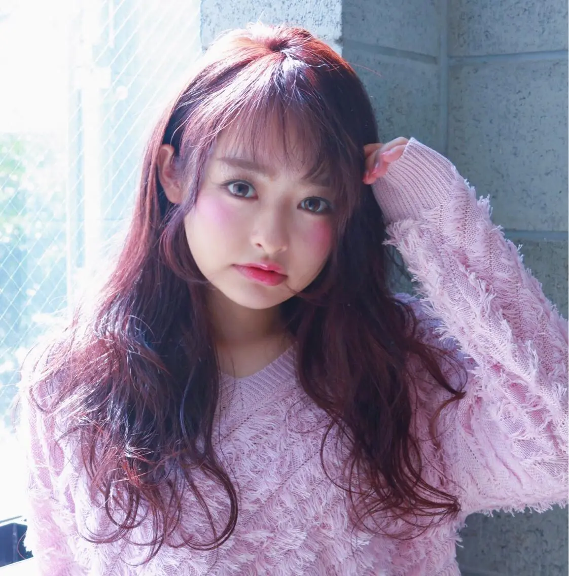 ロング カラー ピンクカラー ローズカラー tipi 香椎・千早のヘアスタイル