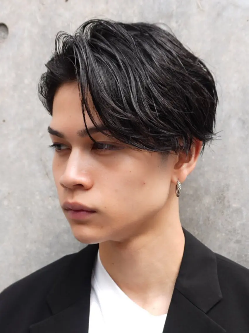 メンズ フェザーパーマ マッシュ メンズパーマ 学生（メンズ向け） メンズツイストパーマ fifth/原宿/ カットモデル/カズのヘアスタイル