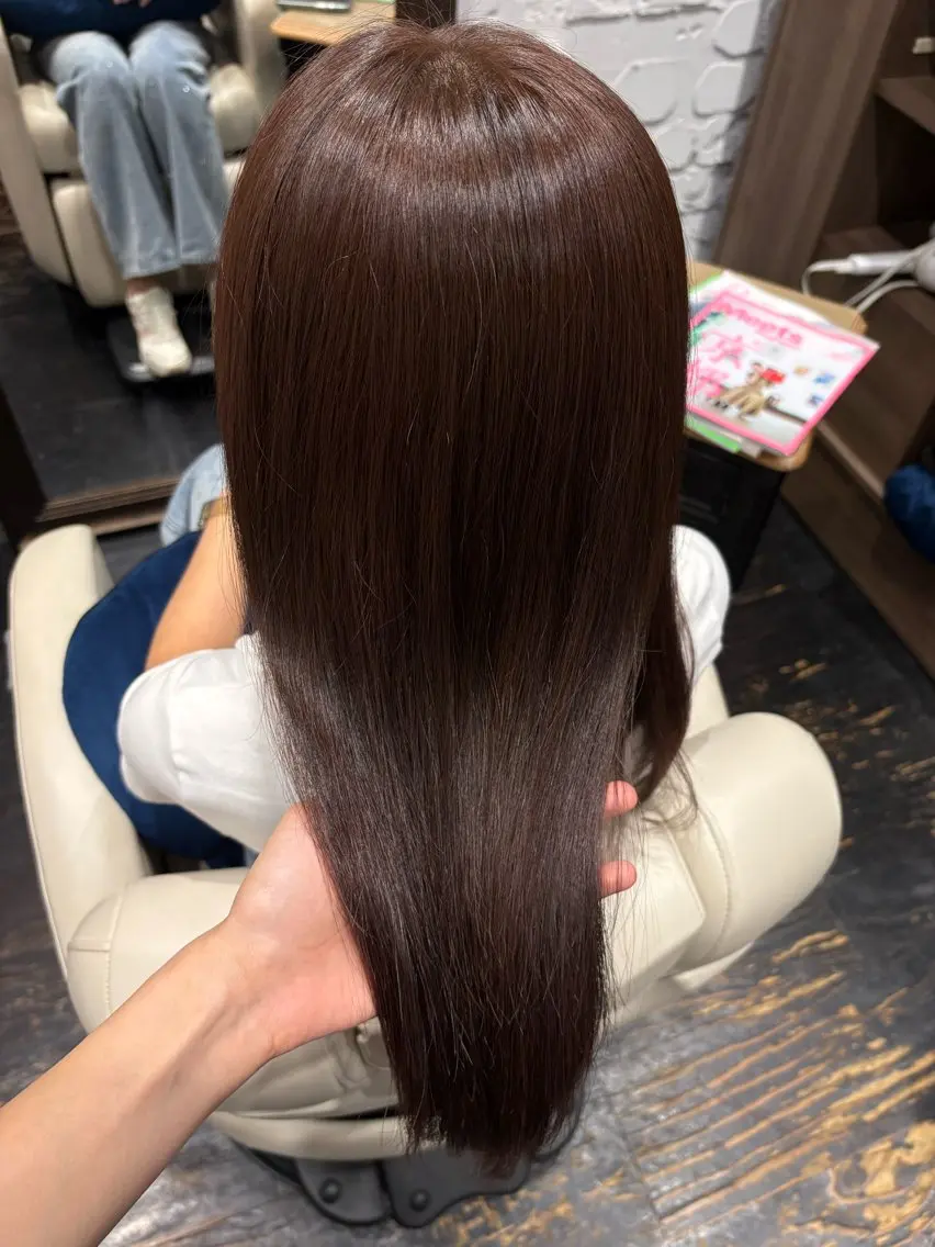 ロング カラー ブラウンカラー 透明感カラー マロンブラウン カット ヘアカラー こと/都島 /ARCOIRISのヘアスタイル