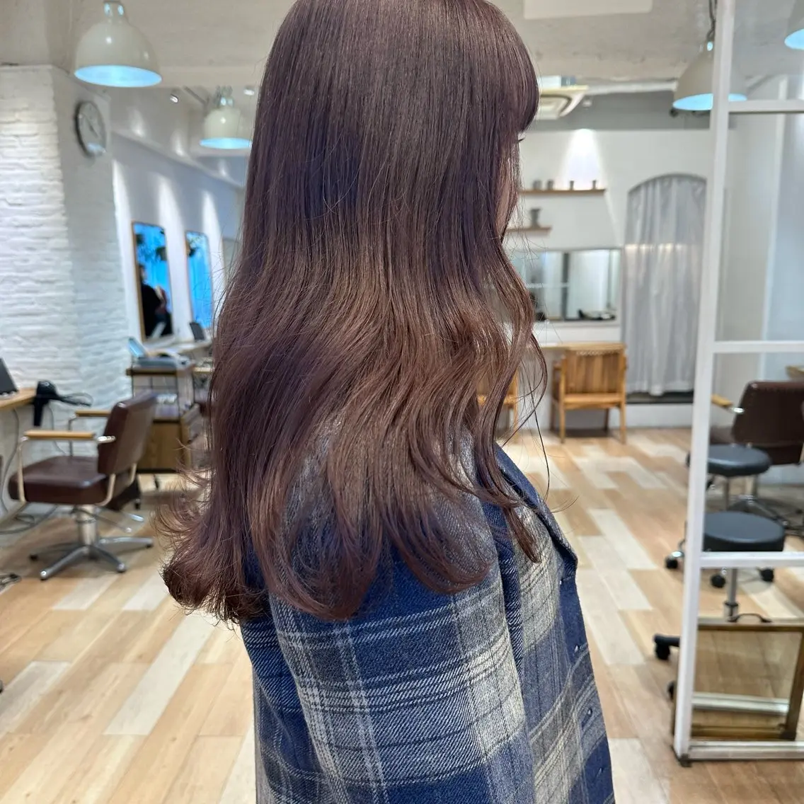 セミロング カラー ブリーチ ヘアカラー 縮毛/透明感カラー Mariamu🫧のヘアスタイル