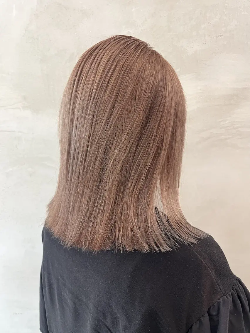 ミディアム カラー ベージュカラー 透明感カラー ミルクティーベージュ カット ヘアカラー トリートメント 🫧透明感カラー🫧 OIKAWAのヘアスタイル