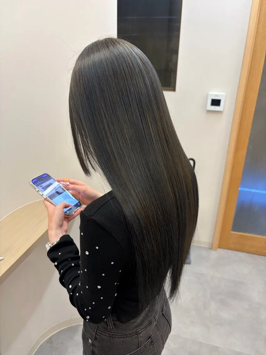 ロング 髪質改善 トリートメント ヘアカラー トリートメント とき/髪質改善/透明 感カラー☘️のヘアスタイル