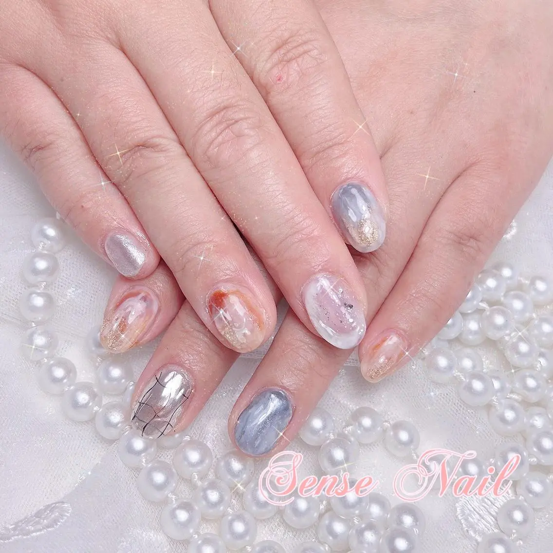 ネイル アートネイル ハンドネイル ハンドケア 🎀Sense Nail池袋店🎀のネイルデザイン