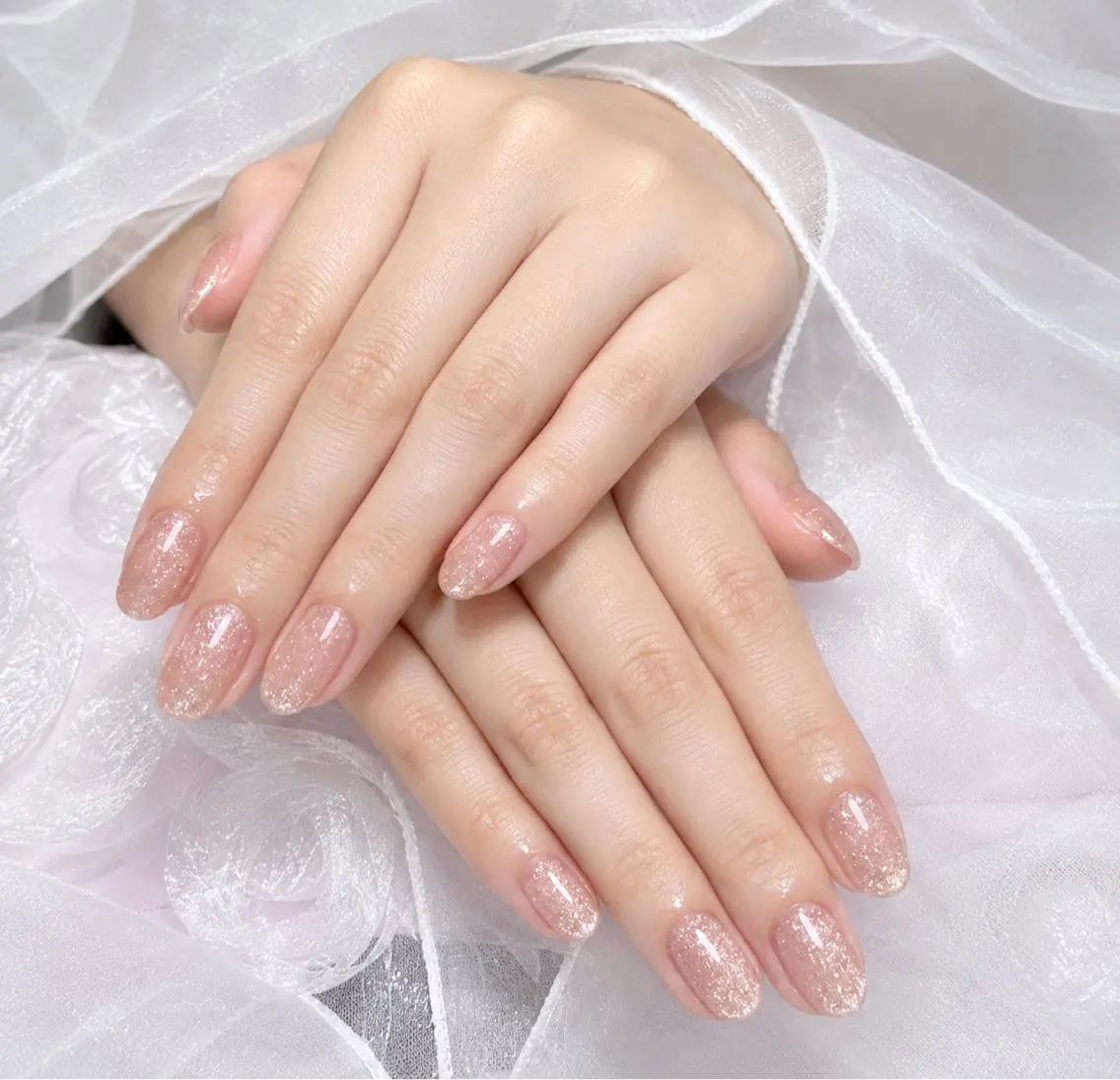 ネイル マグネットネイル ピンク シンプルネイル ネイルチップ Michan Nailのその他イメージ