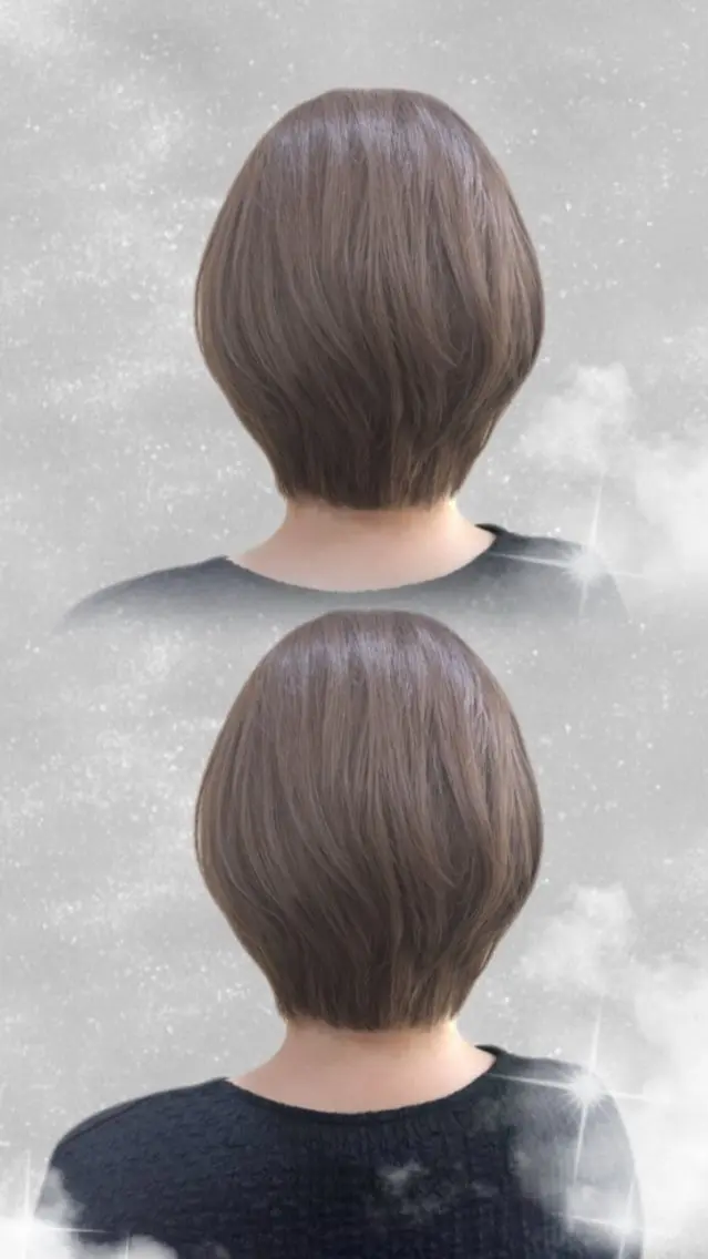 ショート レイヤーカット 佐藤 茉凜のヘアスタイル