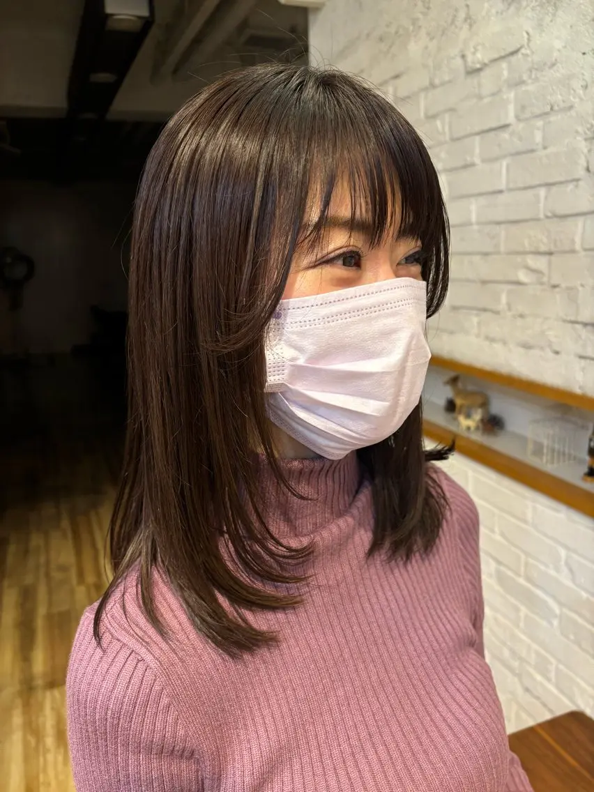ミディアム ナチュラルスタイル feel/則長 玲央のヘアスタイル