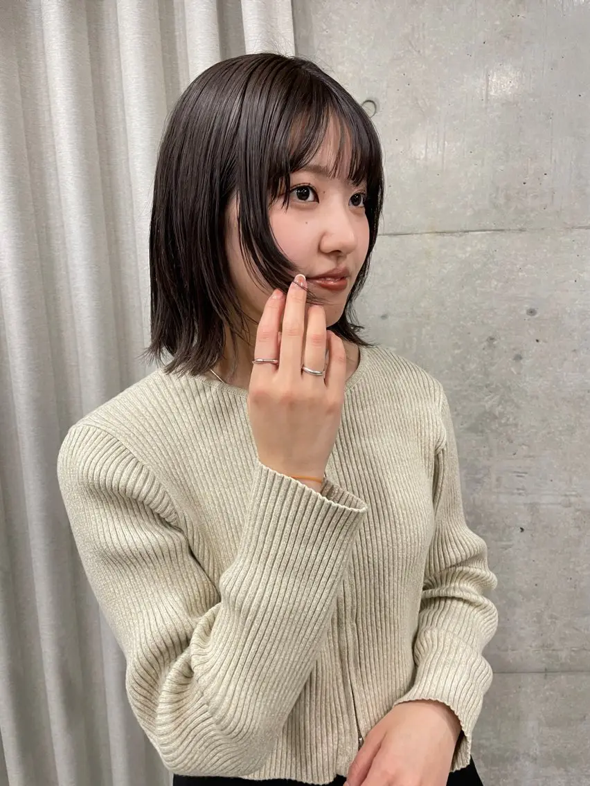 ミディアム カラー ヘアカラー 表参道🌿赤み消し カラー/チナツのヘアスタイル
