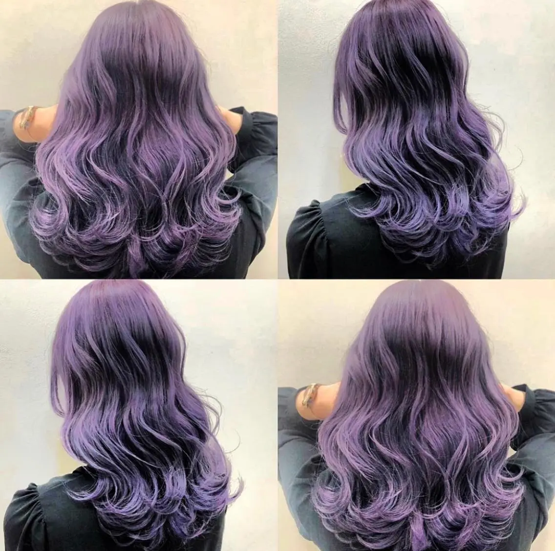 セミロング カラー ラベンダーカラー 美容室 HAKUAのヘアスタイル