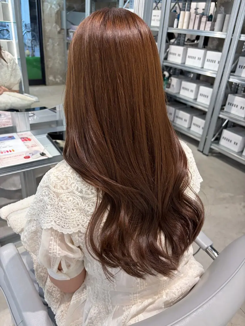 ロング カラー カット ヘアカラー トリートメント レイヤーカット🪽 Natsuki🤍のヘアスタイル