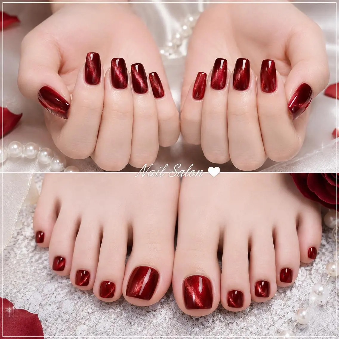 ネイル 成人式 フットネイル ジェルネイル マグネットネイル 大理石ネイル(マーブル) ハンドネイル k.bi nailsalonのネイルデザイン