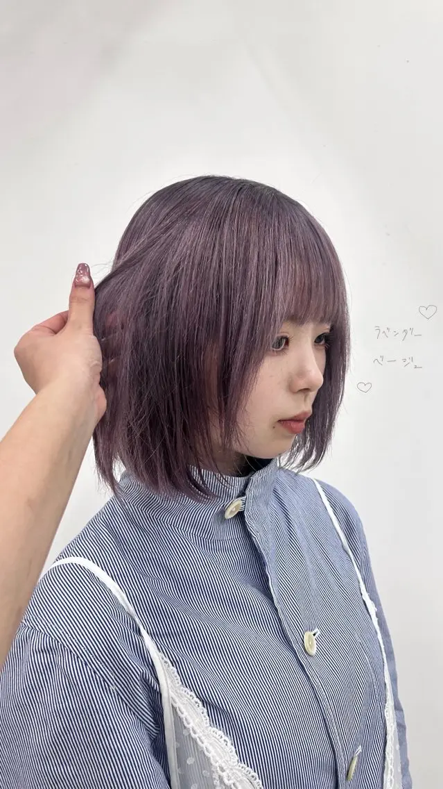 ショート ラベンダーベージュ 🎀cashel / kokoro🎀のヘアスタイル