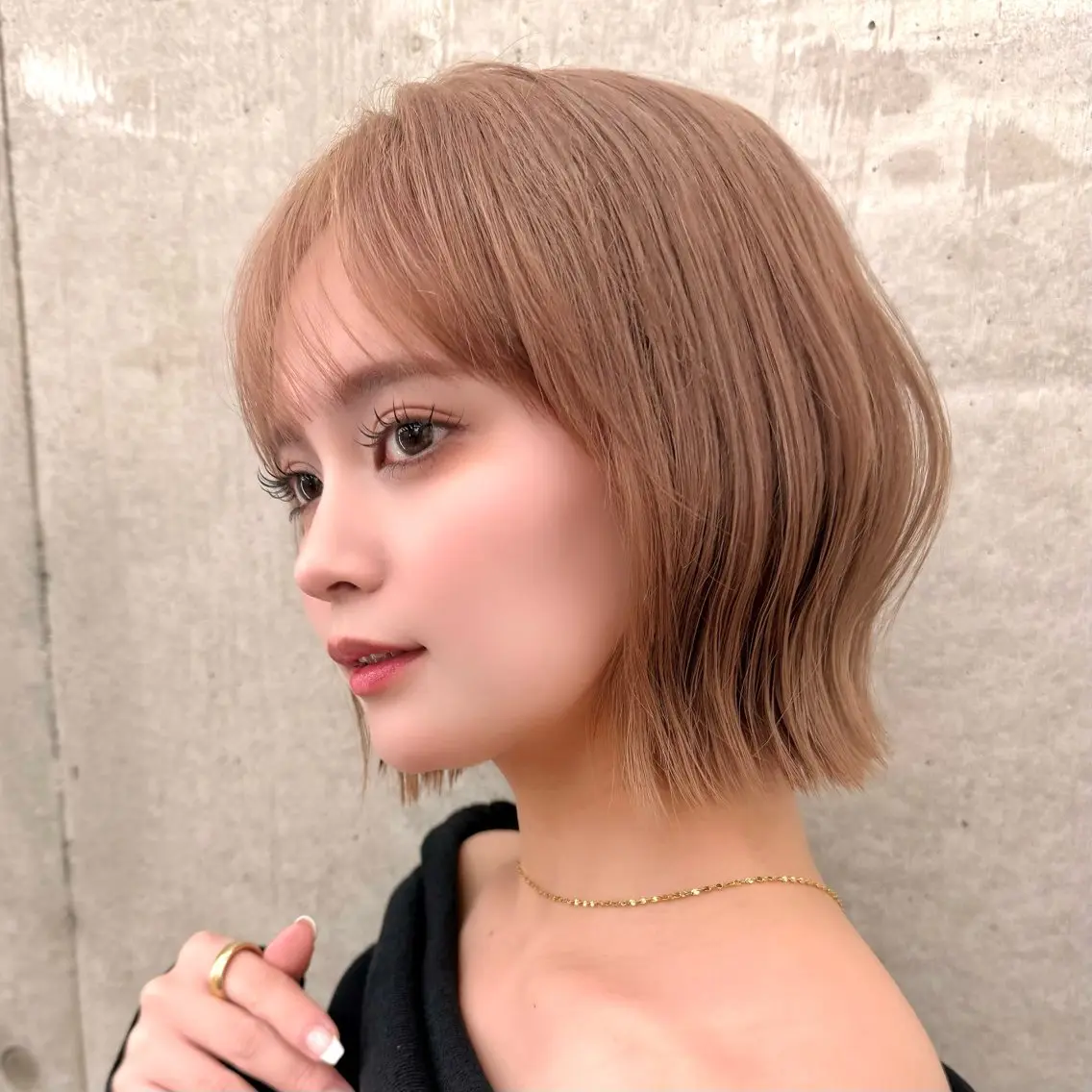 【ロング料金無し】ボブカット➕🐬艶髪ワンカラー💫➕内部補修トリートメント➕超音波アイロン(カットモデル)の写真