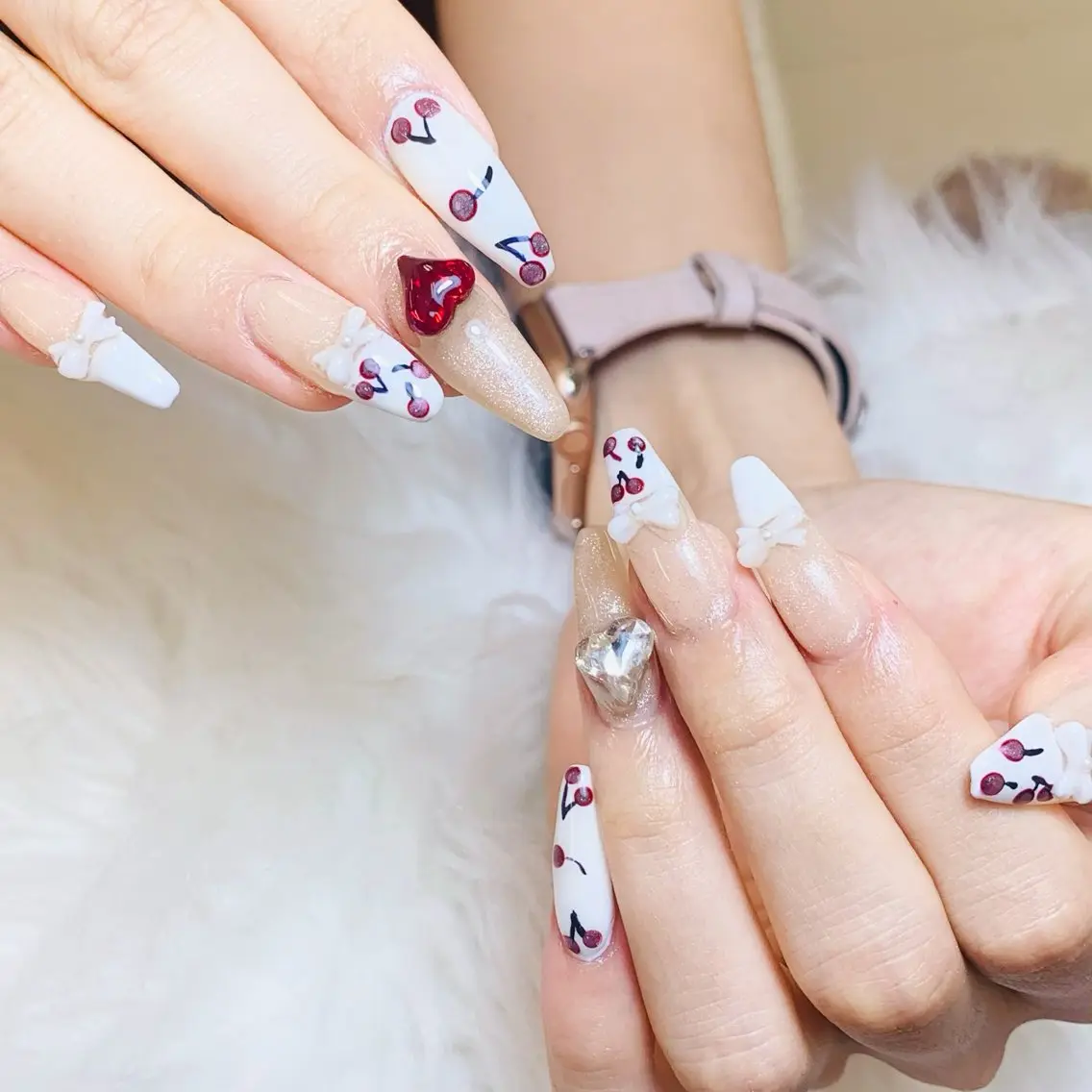 ネイル チークネイル 長さ出し フラッシュネイル フレンチネイル グラデーション ハンドネイル AN NAIL SALONのネイルデザイン