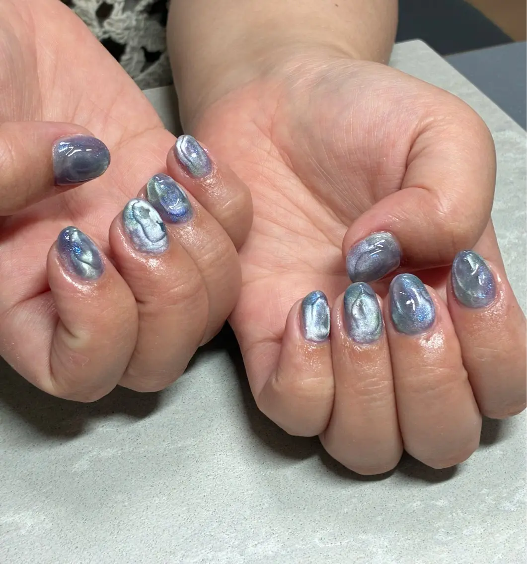 ネイル 夏ネイル ハンドネイル Meruna .ﾒﾙｰﾅ.のネイルデザイン