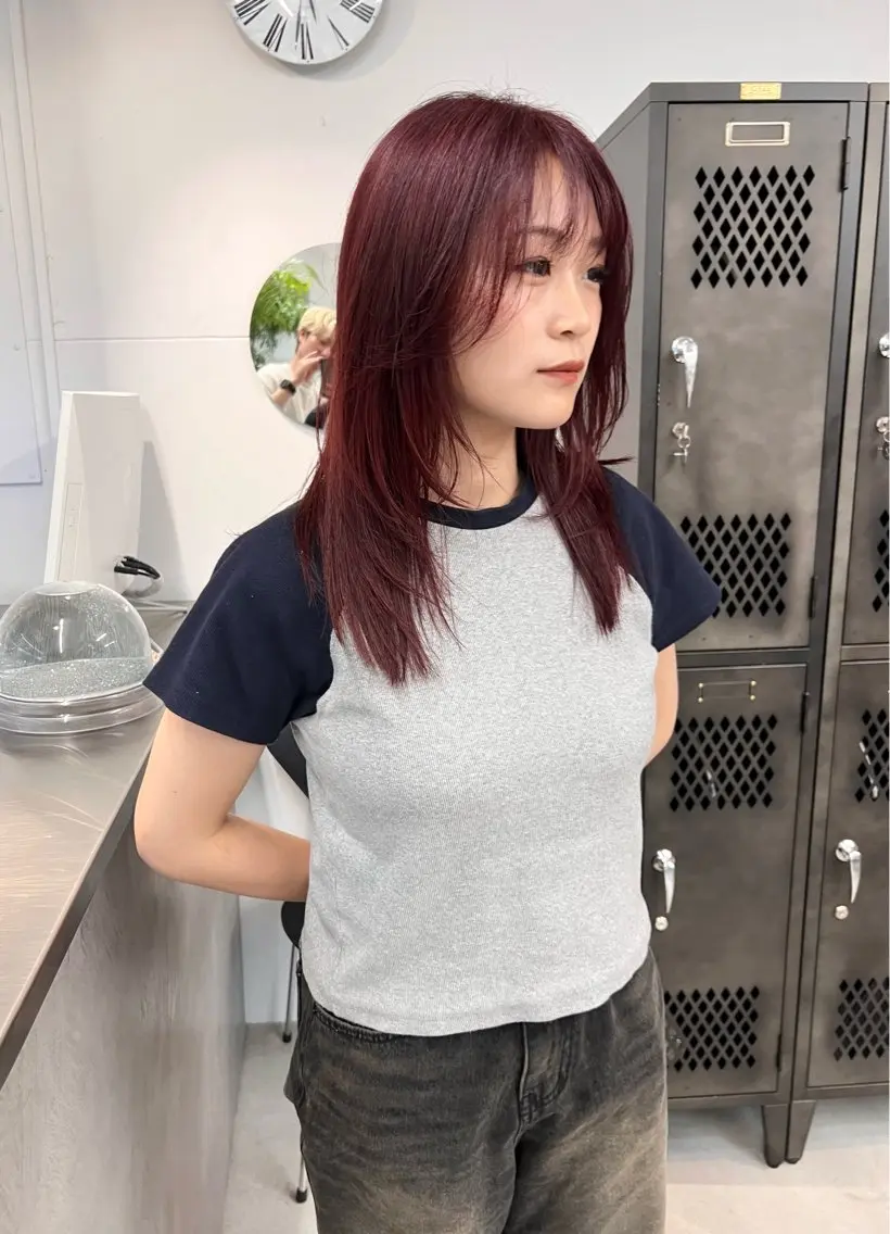セミロング カラー カット ヘアカラー トリートメント 樫原裕二/レイヤー カット/透明感カラーのヘアスタイル