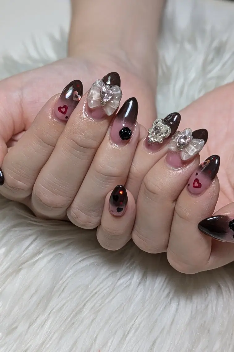 ネイル グラデーション 持ち込み ピンク シンプルネイル ハンドネイル m&pPrivate nailsalonのネイルデザイン