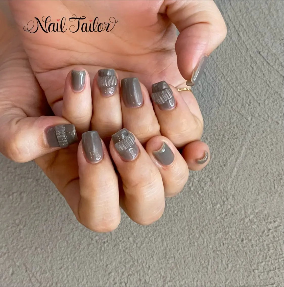 ネイル クリアネイル ジェルネイル ニュアンスネイル オフィスネイル シンプルネイル ハンドネイル NailTailor ネイルテイラーのネイルデザイン