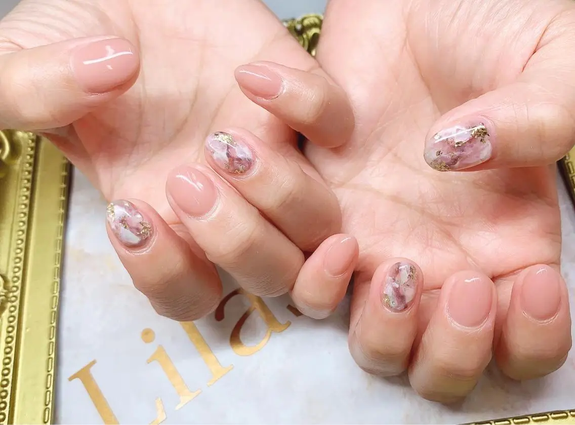 ネイル ジェルネイル グラデーション ハードジェル ロングネイル マグネットネイル Lilas Nailのネイルデザイン