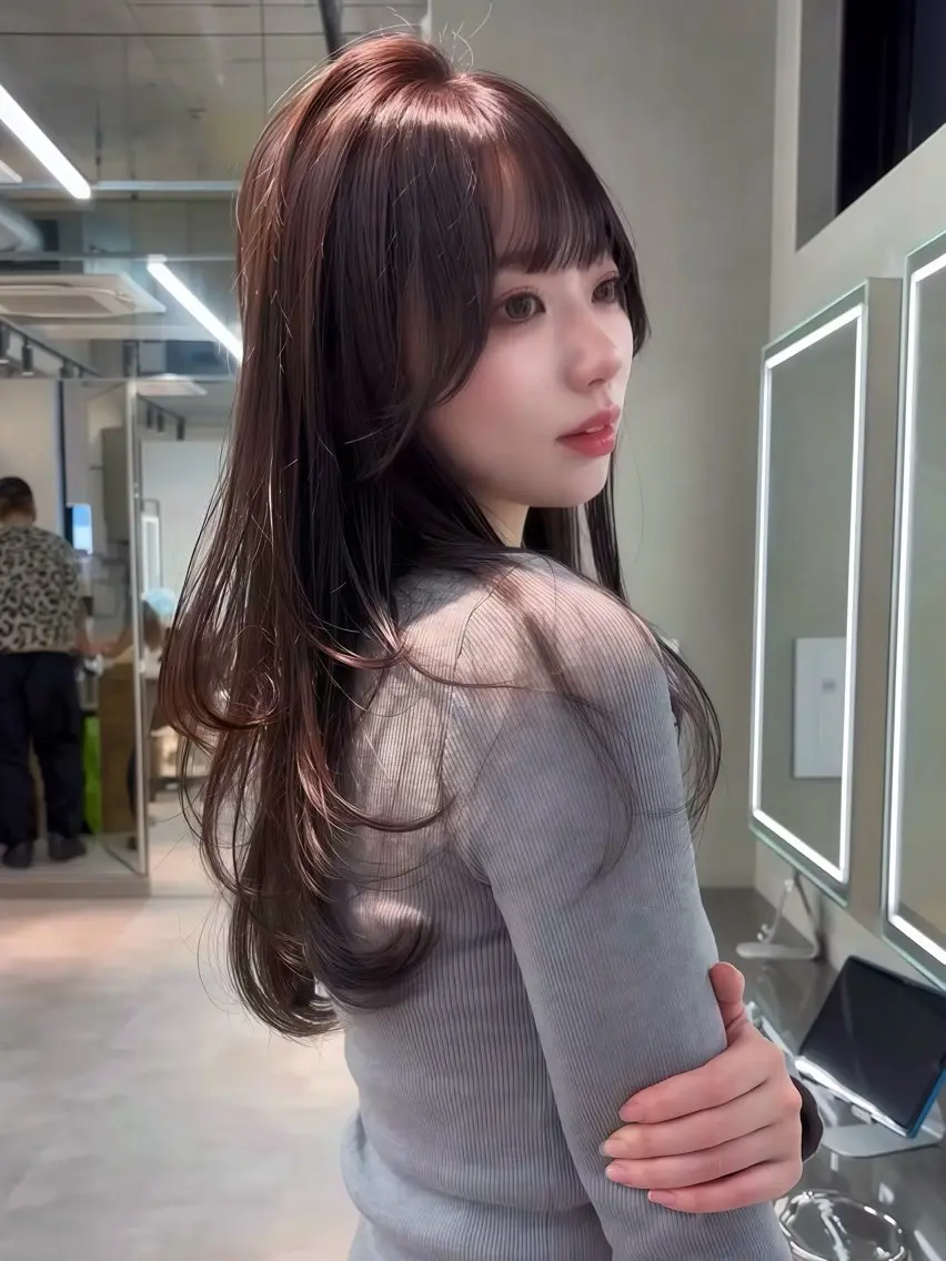 ミディアム カラー ヘアアレンジ ベージュカラー ブリーチ 透明感カラー ブリーチなしカラー 髪質改善 カット ヘアカラー トリートメント 【博多髪質改善】 吉村 清志のヘアスタイル