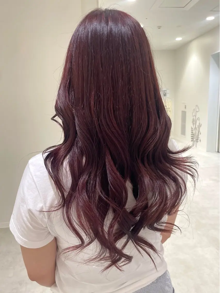 ロング ヘアカラー トリートメント 🎟ブリーチなし/艶 /暖色🎀くるみのヘアスタイル