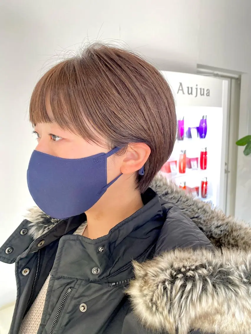カット＋顔まわり縮毛矯正＋2ステップトリートメント✂︎の写真