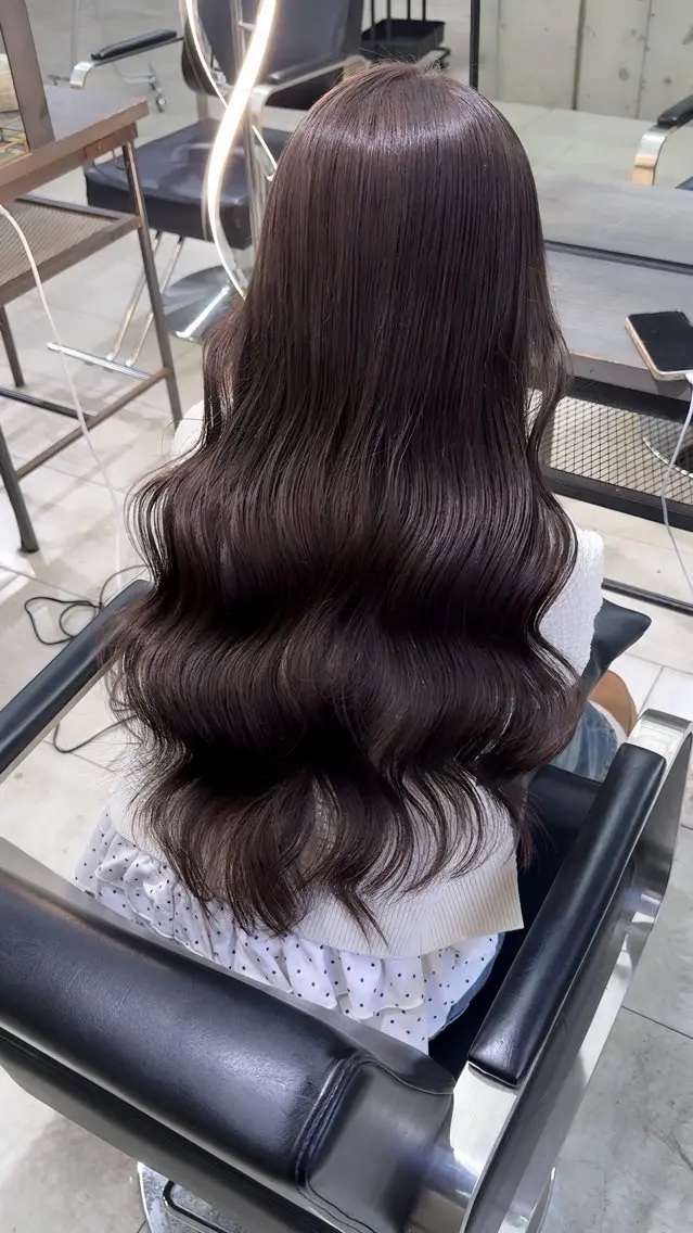ロング カラー グレージュ ラベンダーカラー ラベンダーグレージュ ラベンダーグレー カット ヘアカラー 心斎橋/✨ハイトーン ✨/isseiのヘアスタイル