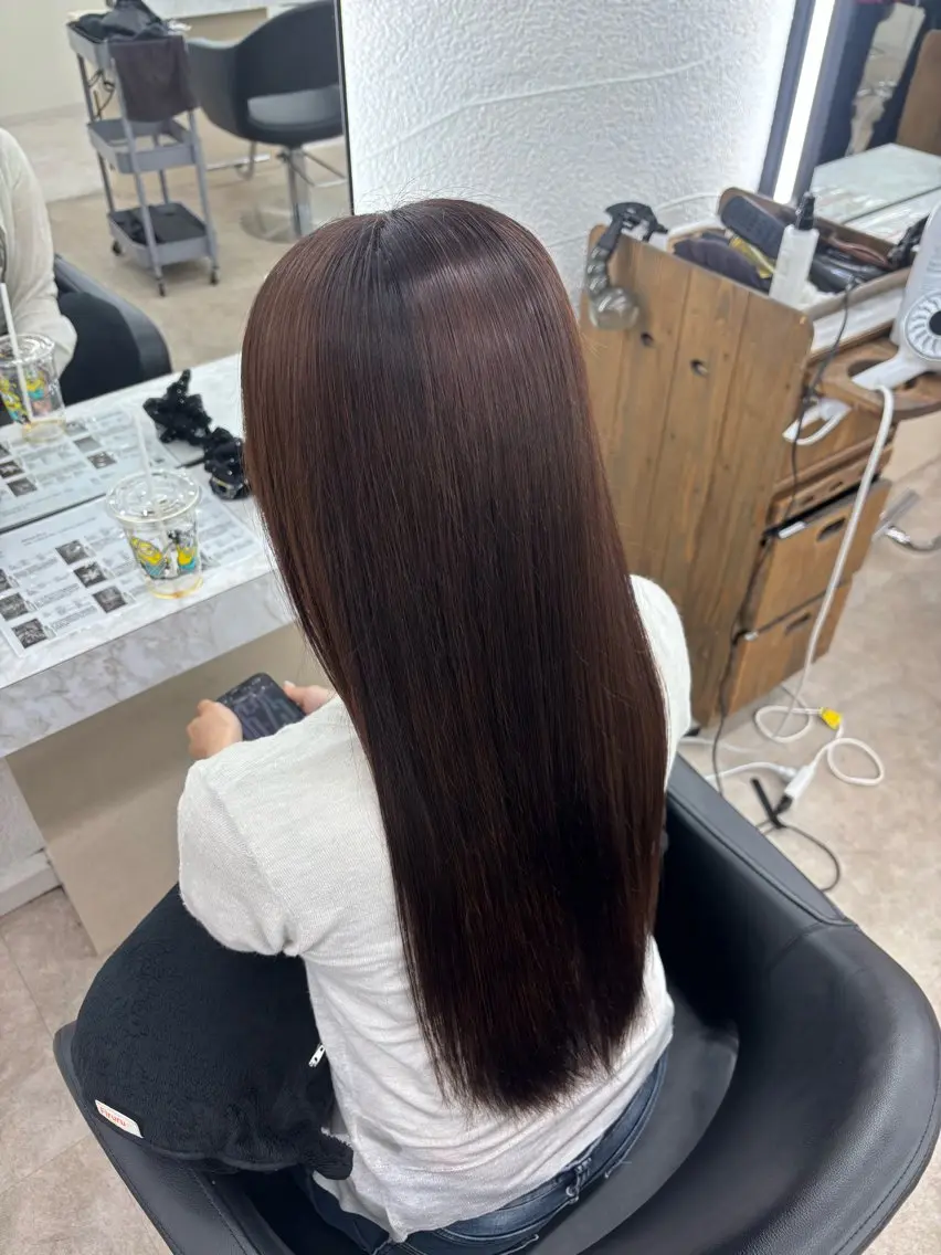 ロング 縮毛矯正 DAICHI/ 透明感カラーのヘアスタイル