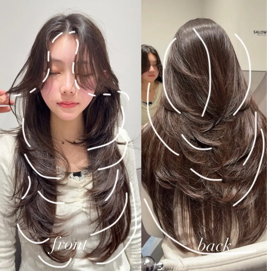 セミロング カラー ヘアアレンジ カット ヘアカラー トリートメント 新宿/レイヤー特化 韓国ヘア/海外ヘアのヘアスタイル