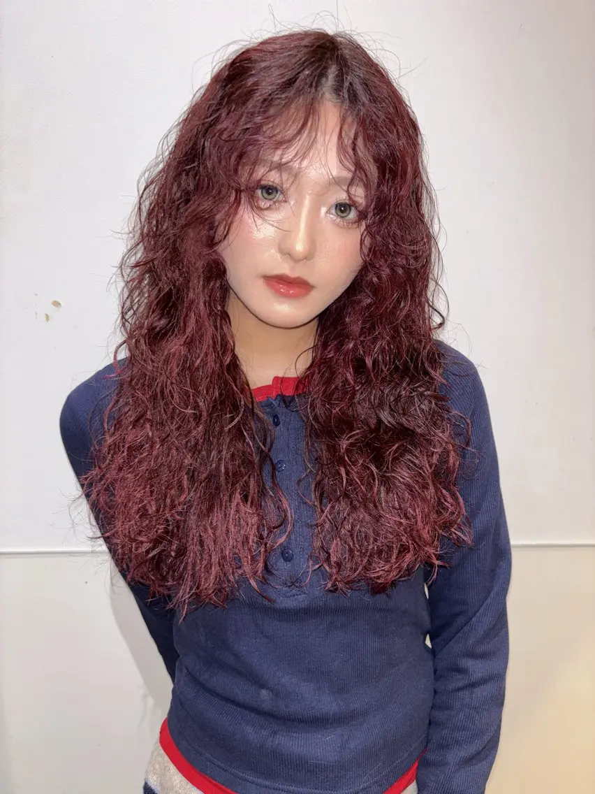 ロング カラー パーマ ROSA このかのヘアスタイル