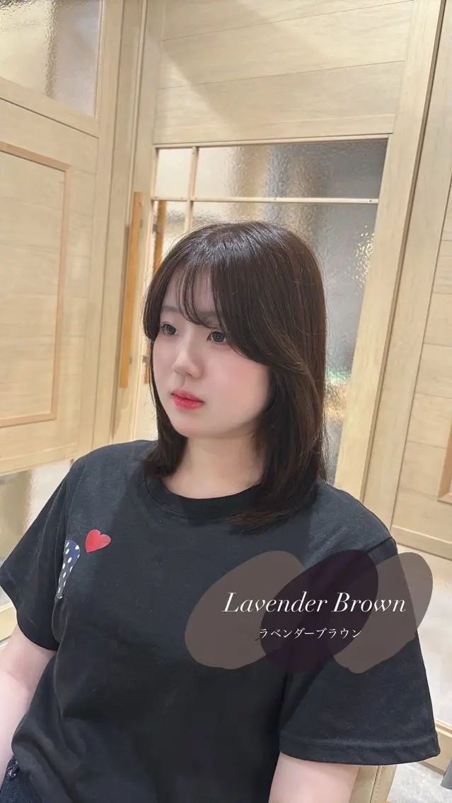 ミディアム カラー ラベンダーカラー カット ヘアカラー きづな 🌷のヘアスタイル