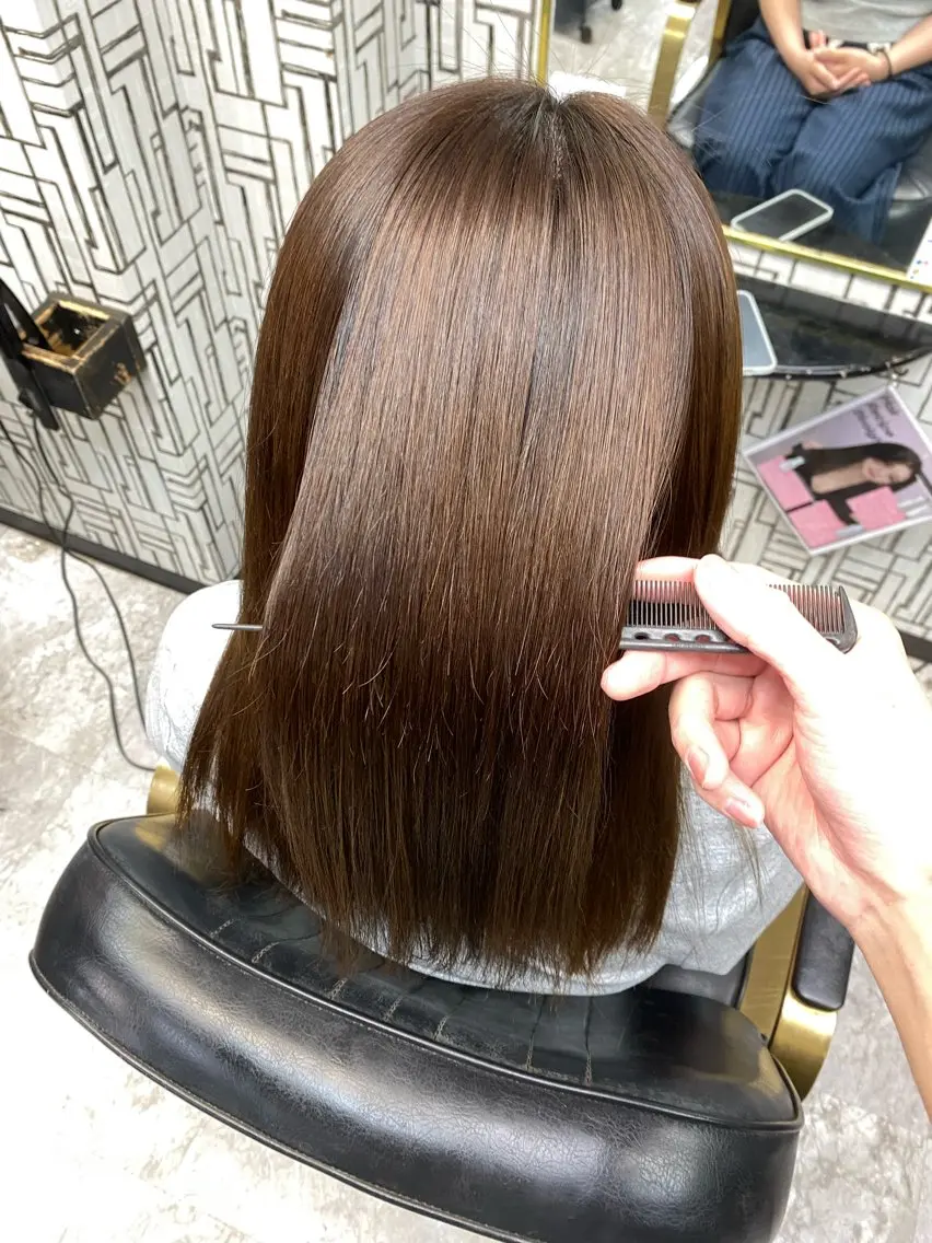 セミロング ヘアカラー 池田 亮雅のヘアスタイル