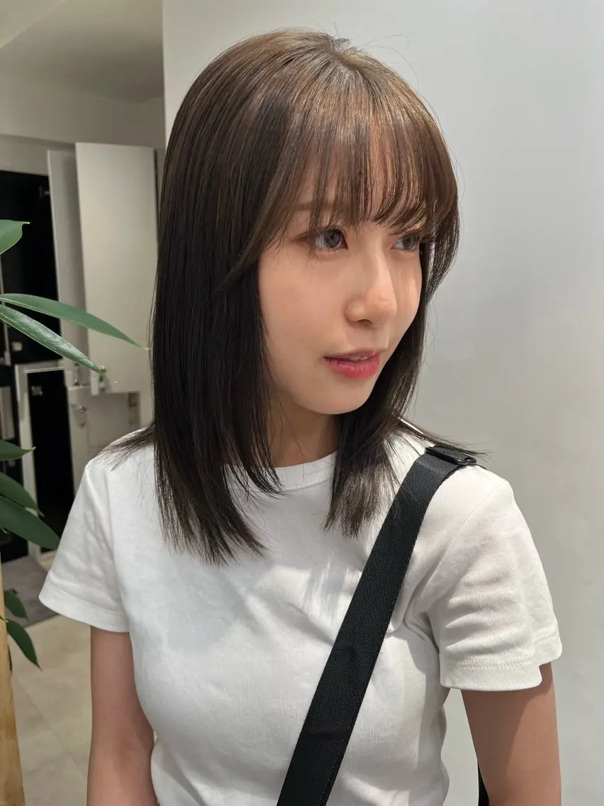 ミディアム カラー ベージュカラー 透明感カラー ヘアカラー トリートメント 赤み消しカラー/ ナチュラル/トモキのヘアスタイル